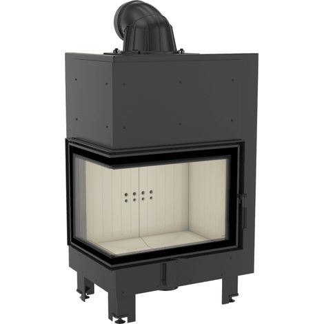 Kamineinsatz aus Stahl KRATKI MBZ links 13 kW Ø 200 mit Türfeder (1/5)