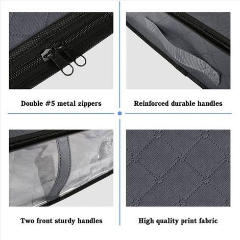 Bac De Rangement - 60 x 45 x 15 cm - 40 L - Pour Vêtements Et Couvertures - Sous Le Lit - Lot De 6 (1/5)