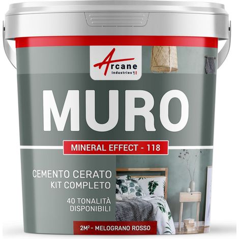 Kit microcemento per muri - 2 m² Melograno Rosso - ARCANE INDUSTRIES (1/5)