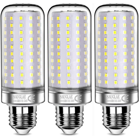 Lampadine LED da 26W, 200W, 3000 lm, bianco freddo 6000K, attacco E27, confezione da 3 - AquaForge (1/5)