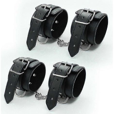 Sangles de cheville en cuir, idéales pour le fitness, le renforcement des fessiers et des jambes, et le yoga à domicile pour hommes et femmes. (1/5)