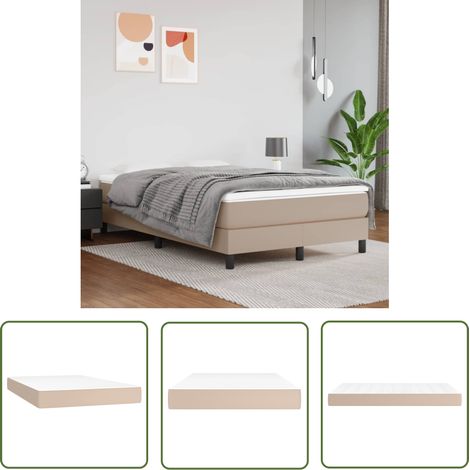 The Living Store Matelas de lit à ressorts ensachés Cappuccino 120x200x20 cm - Matelas - Matelas À Ressorts Ensachés - Matelas Capitonné - Literie - Chambre À Coucher (1/5)