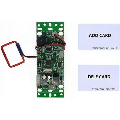 Système de contrôle d'accès pour ascenseur avec module RFID intégré, alimentation 9-24 V, portée de lecture du lecteur de cartes jusqu'à 6 cm, compatible avec la télécommande infrarouge, 2 cartes maît (1/5)