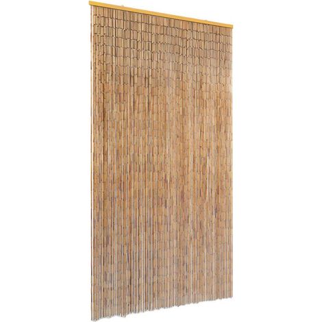 INLIFE Rideau de porte contre insectes Bambou 100 x 220 cm (1/4)
