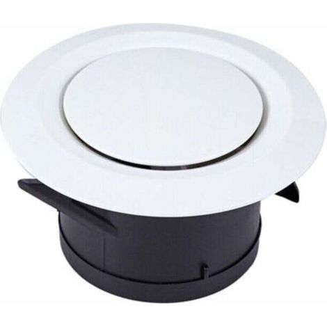 Bocchetta di immissione ed estrazione aria Ø100, SL.GT 3 artigli articolati. Griglia di ventilazione rotonda in plastica regolabile. Ventilazione a ventola. (1/4)