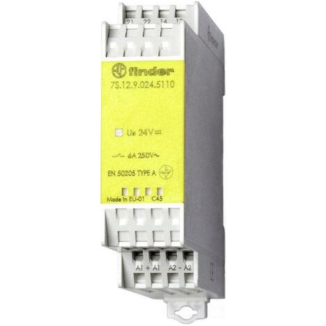 Relais à guidage forcé Finder série 7S, 24V c.c., 2 pôles , 1 RT, 6A, Rail DIN ( Prix pour 1 ) (1/4)