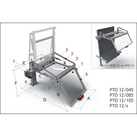 Écran de protection pour tours à métaux - Protection contre les copeaux et le liquide de refroidissement Tecnopiu PTO 12/045 (1/2)