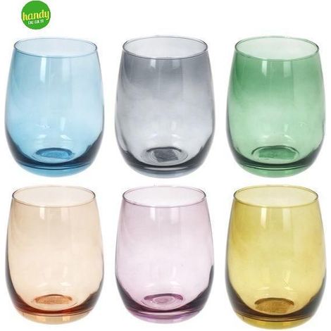 Set 6 bicchieri Tulip Tognana 400cc multicolor
