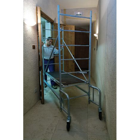 Echafaudage roulant acier JUNIOR 200 Hauteur de travail 4.80 m Tubesca Comabi