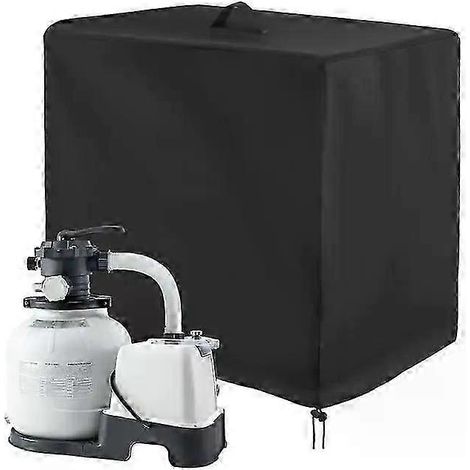 Couverture de pompe de piscine, protection UV pour pompes à chaleur de piscine, couverture étanche pour pompe à filtre à sable, compatible avec les piscines hors sol (RN) (1/5)