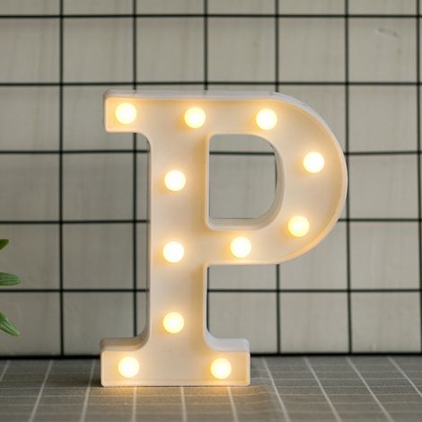 Letras LED iluminadas sobre un soporte con luces brillantes, luz nocturna para cumpleaños, Navidad, bodas, decoración del hogar, fiestas o bares. (1/5)