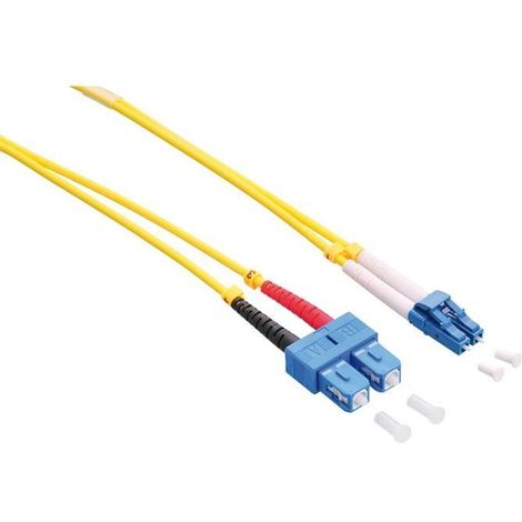 Jarretière fibre optique - LOGILINK - LC-SC 5 m - OS2 - Monomode 9 µm, pour liaison et raccordement de réseau fibre optique (1/4)