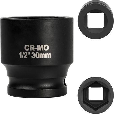 x 30mm Socket, Cr-Mo Steel, 6-Point, 1/2 Inch, For Impact Wrench, Bicycle, Gate (1/5)
