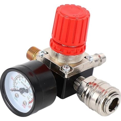 Ulisem Régulateur de Pression du Compresseur d'air 1/4" Détendeur Pneumatique,Valve de R (1/5)