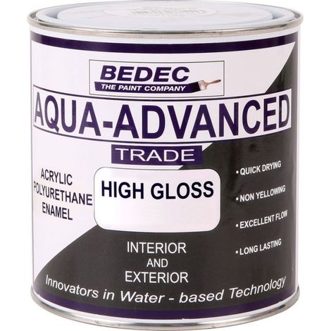 Bedec Aqua Advanced Paint Gloss - Brilliant White - 1 Litre