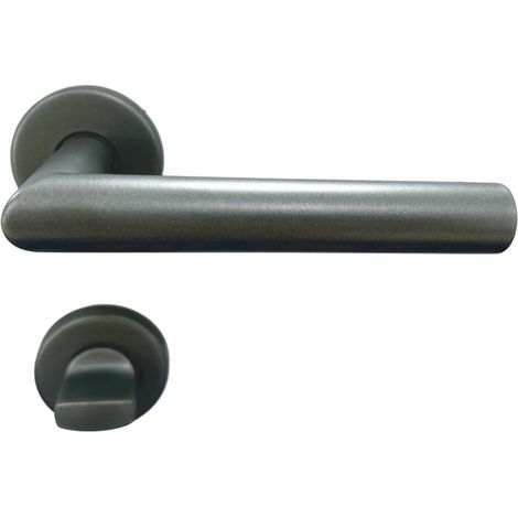 TrendLine WC-Türgriff-Garnitur BB Edelstahl kaschmiergrau Ø 49,1 mm
