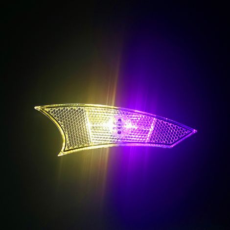 4 luci per ruote di bicicletta, luci a LED per ruote di bicicletta con 2 modalità lampeggianti, luci a raggi per pneumatici al neon a LED impermeabili, luci per ruote di bicicletta, giallo + rosa