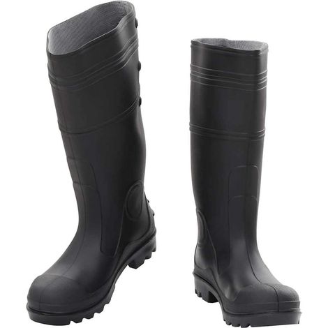 vidaXL Botas de agua negro número 39 PVC (1/2)