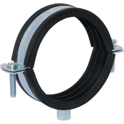 Rohrschelle 40-43mm 5/4'' einteilig Schelle verzinkt mit Schallschutzeinlage m. Automatic M8 3413043