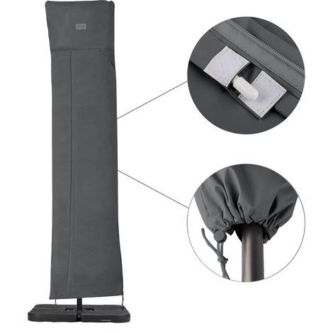 Sekey Housse de protection pour parasol Housse de protection pour parasol de jardin Gris, 260 x 65cm (1/5)
