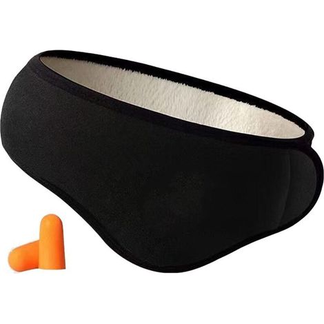 Protection Auditive Réducteur de Bruit avec Cache-Oreilles Chauds, Réglable pour Dormir et Activités Extérieures, Noir