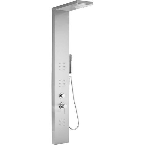 Colonna Doccia Acciaio Pannello Soffione Miscelatore Bagno Metaform Manhattan