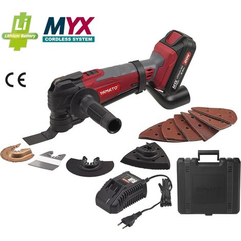 UTENSILE MULTIFUNZIONE a BATTERIA LITIO mod. CMT20L 20V YAMATO 2Ah con accessori (1/2)