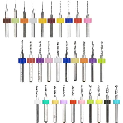 30-piece Nozzle Cleaning Tool Kit, 0.1 mm to 3.0 mm Carbide Rotary Tool Set for Computer Engraving Jewelry, Jewelry, and Jewelry.