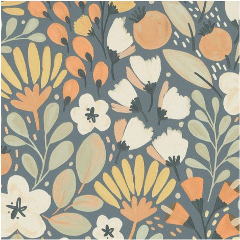 Erismann La Terrasse Jardin Poetique Multi Wallpaper Folk Paste The Wall Vinyl (1/4)