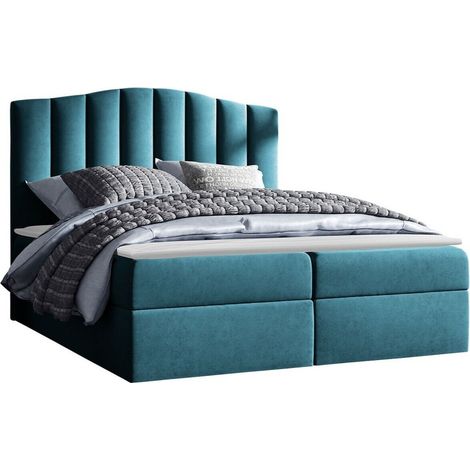 Lit boxspring Cantus, Casablanca 2313, Continental, Unique, 120x200, Tissu, Disponible, 124x208x125cm (1/5)