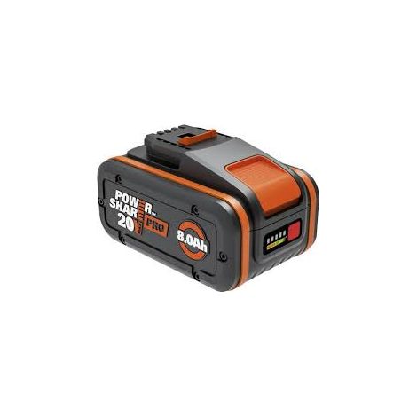 Worx – Batterie Powershare Pro 20V WA3648 – Capacité 8Ah – Indicateur de niveau de charge – Compatible avec outils 20V/40V/80V (1/3)