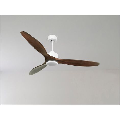 Modulo de KlassFan - Super destratificateur et ventilateur DC 106 cm Blanc  pales bois noir  Lumière  dimmable 15 à 20 m² (1/5)