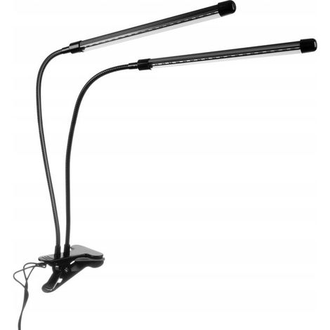 Lampada a 2 aste per la coltivazione di piante da interno, non emette calore, 20 LED per asta, 2 colori, inclinazione di 180 gradi, attacco a clip, regolazione dell'intensità. (1/5)