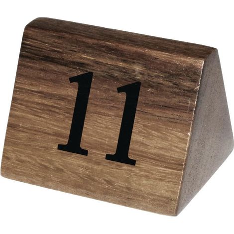 Numéros de table en bois Lot de 11 à 20