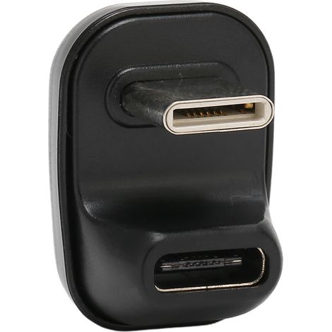 Adaptateur coudé en U de type C, interface USB 2.0, rallonge USB-C mâle vers USB-C femelle pour téléphone portable, adaptateur USB-C mâle vers USB-C femelle de type U 2.0 (1/5)