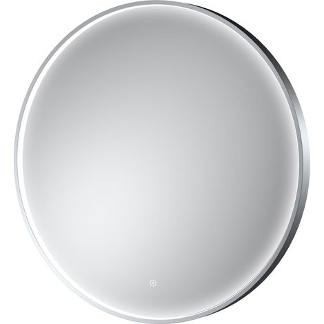 Hudson Reed Mensa Chrome Inset Framed LED Touch Sensor Bathroom Mirror 800mm H x 800mm W
