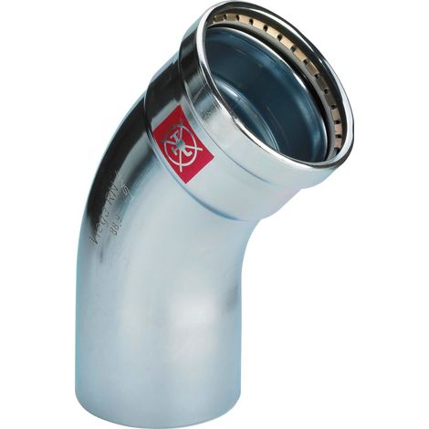 Viega Prestabo XL-Curva 45 gradi, d 108,0mm acciaio non legato, zincato Modello 1126.1XL, 597719