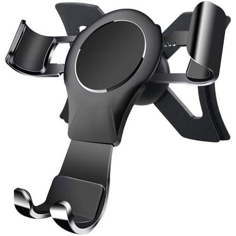 Support de téléphone de voiture pour Audi A3, support rotatif à 360° pour grille d'aération, fixation par gravité, alliage d'aluminium et silicone. (1/5)