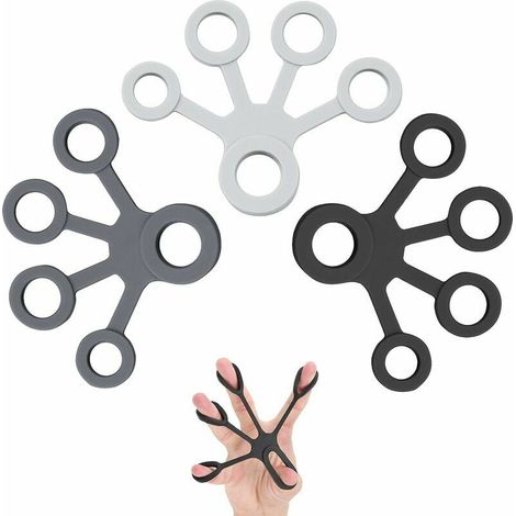 Set mit 3 Widerstandsband-Griffen, Handspannung, Hand-Expander, Krafttraining, Silikon-Finger