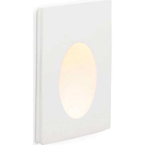 Faro Plas-1 - Applique da incasso a LED 1 luce per interni in gesso bianco (1/3)