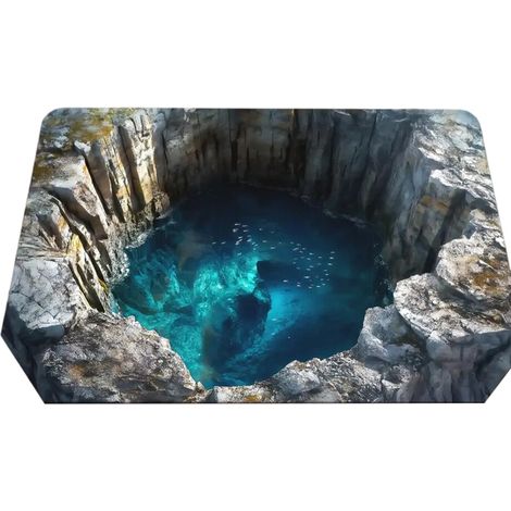 Tappetino d'ingresso artistico con effetto 3D, tappetino assorbente per pavimenti