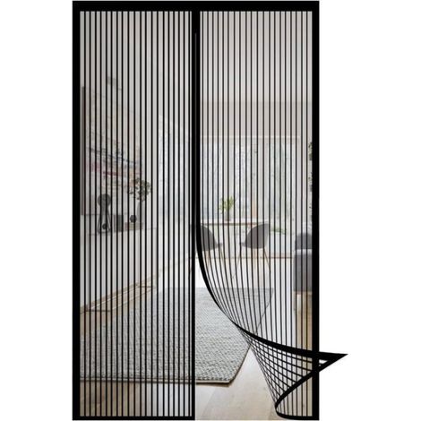 Porte moustiquaire magnétique 80 x 210 cm, bloque insectes, maille filet, permet entrée d’air frais, cuisin MOUSTIQUAIRE DE FENETRE (1/4)