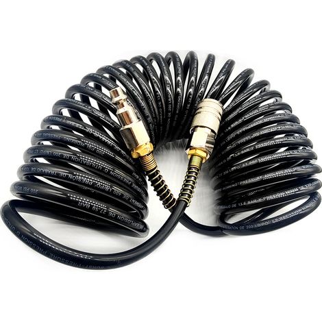Tubo per aria compressa in PU lungo 7,5 m, diametro interno 5 mm x diametro interno 8 mm con connettori rapidi da 1/4" in Germania (1/4)