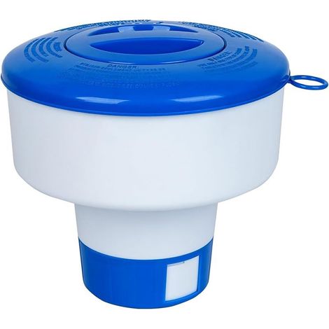 Flotteur de chlore de piscine pour tablettes de 7,6 cm, tablette de chlore de 17,8 cm de diamètre avec aérations à débit réglable, distributeur de produits chimiques équilibrés pour jacuzzi/spa (1/5)