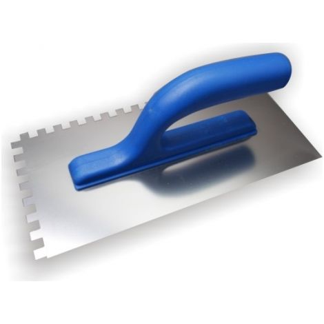 Outil du carreleur kubala trowel inoxydable 130x270 mm dents 8x8 mm