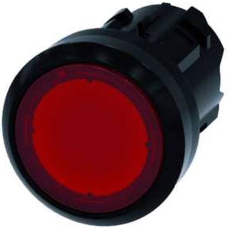 Siemens 3SU10010AB200AA0 3SU1001-0AB20-0AA0 Pulsante illuminato Piatto, Anello frontale in plastica Rosso 1 pz. (1/4)
