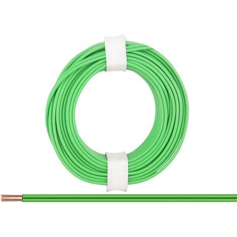 Donau Elektronik 218-44 Fil de câblage 2 x 0.14 mm² vert 5 m