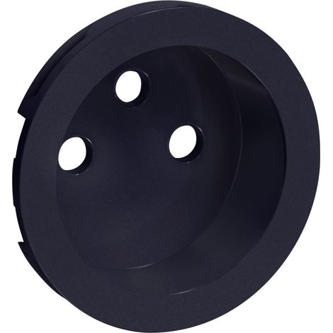 Schneider Electric – Enjoliveur pour prise 2P+T 16A – Couleur anthracite – Thermoplastique ABS stabilisé aux UV – Installation rapide par clipsage (1/5)