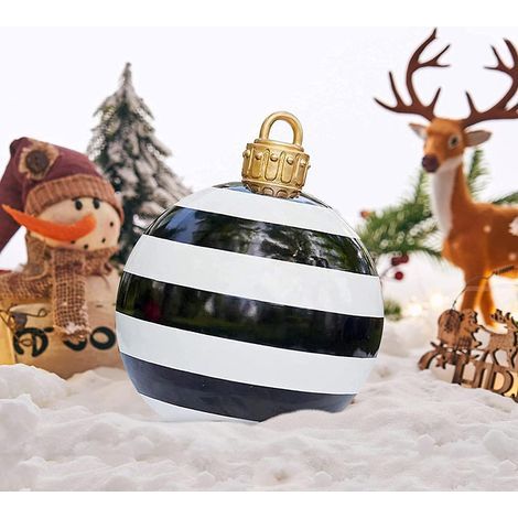 60 cm Boule de Noël gonflable géante - Décoration d’extérieur/intérieur pour mariage, festival, cour, jardin - Avec pompe (1/5)