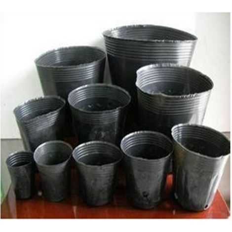 100 pièces de 10 cm (diamètre) Pots de Fleurs en Plastique Souple, Pots de graines, Pots de pépinière, Pots de Fleurs et de Plantes H708 (1/5)